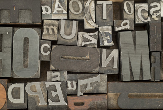 Random letterpress background