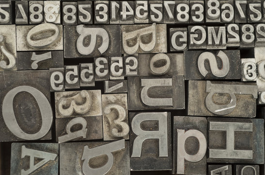 Random letterpress background