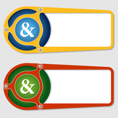 Poster - set of two boxes for entering text with ampersand