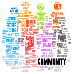 Poster - Community word cloud shape