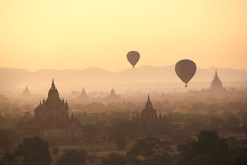 Silhouette of Hot Air Balloons