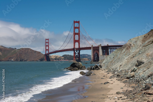 Obraz w ramie Most Golden Gate nad zatoką w San Francisco 