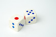 Casino dices on white background