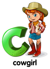 A letter C for cowgirl