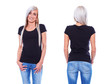 © Rostislav Sedlacek - Black t shirt on a young woman template