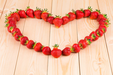 Sticker - Strawberries in the form of heart