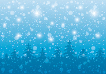 Wall Mural - Winter night.
