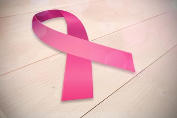 Poster - Composite image of pink breast cancer awareness ribbon