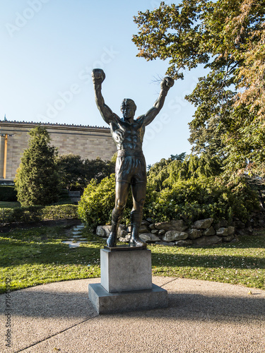 Rocky Balboa Statue Canvas Print