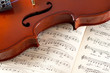 violino su pagine di musica