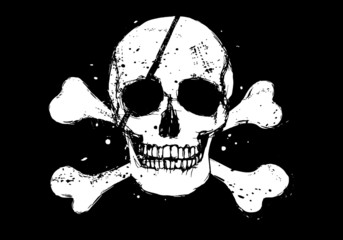 Black pirate flag