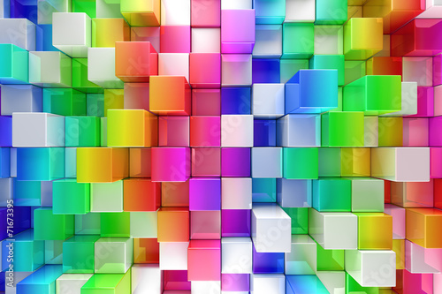 Nowoczesny obraz na płótnie Colorful blocks abstract background