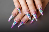 Female nails design.