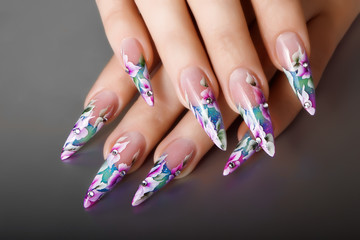 Wall Mural - Female nails design.