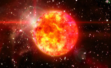 Solar Sun In Red Space