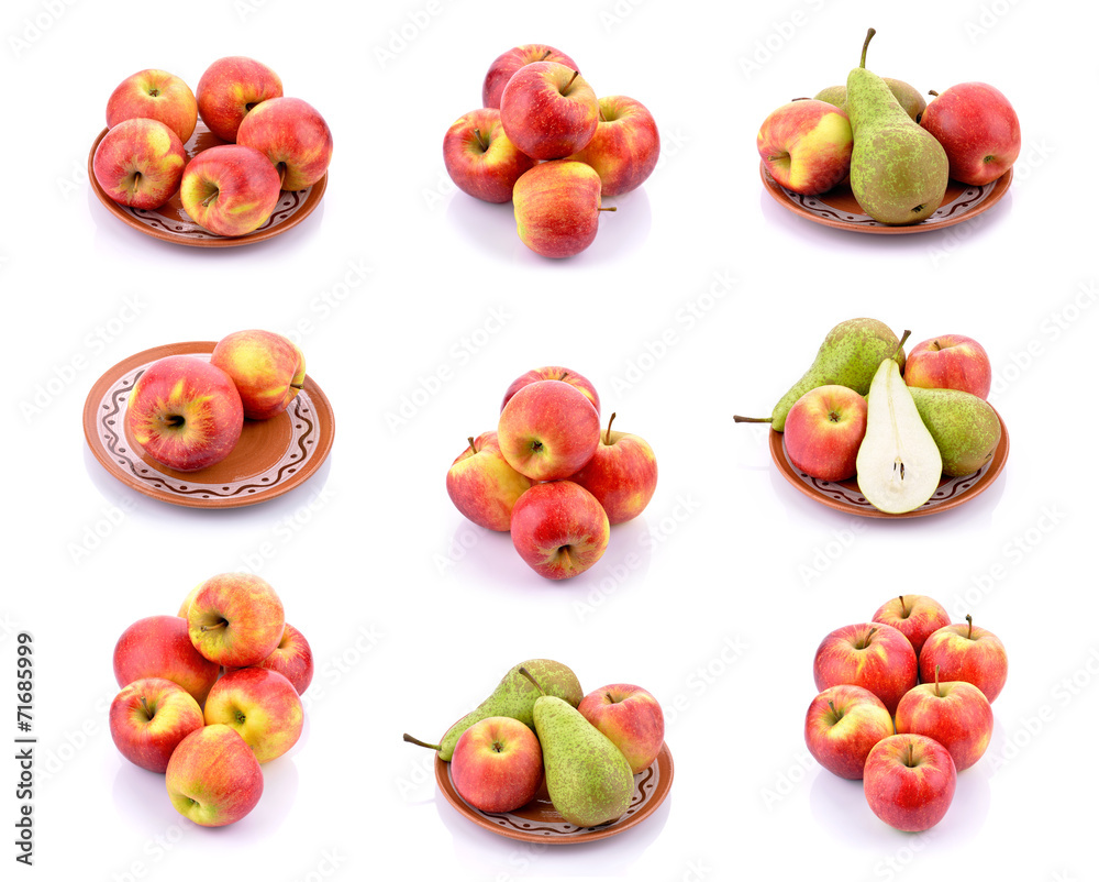 Jabłka z gruszkami - obrazy, fototapety, plakaty 
