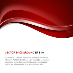 Poster - Abstract vector background in red color with wave