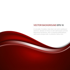 Poster - Abstract vector background in red color with wave