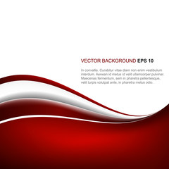 Poster - Abstract vector background in red color with wave
