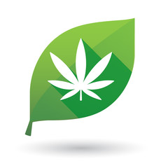 Poster - leaf icon with a marijuana sign