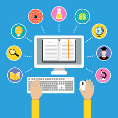 Poster - Online education concept