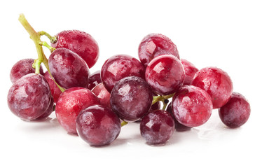 Red grape isolated on white background