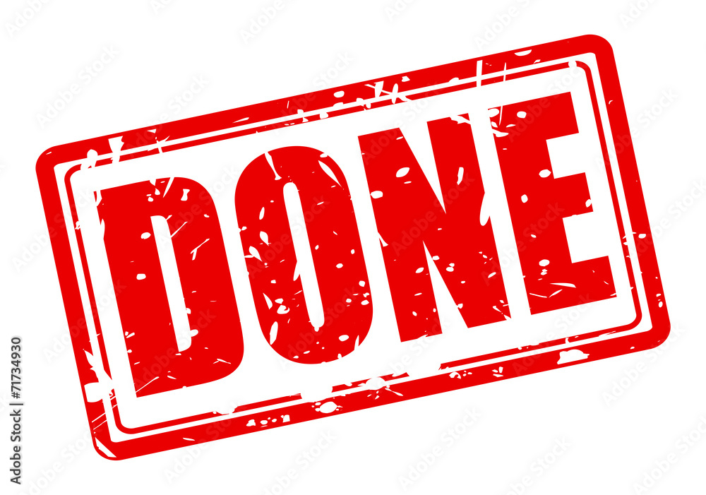 Done red stamp text Stock Vector | Adobe Stock