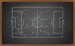 soccer tactic on blackboard