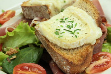 Poster - salade composée avec toast au chèvre