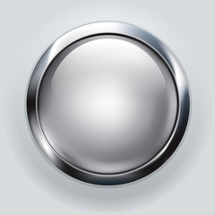 Poster - silver button background