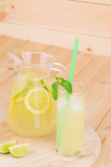 Sticker - Lemonade on the wooden background