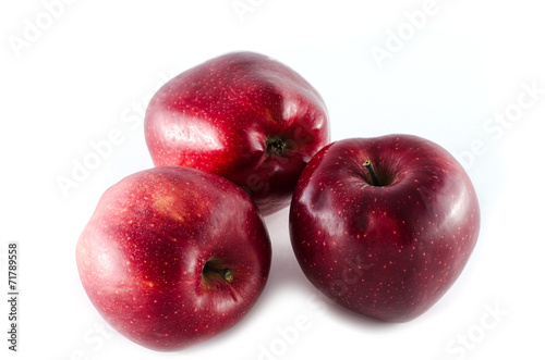 Fotografie, Obraz red stark apples isolated on white background