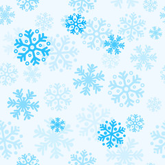 Fototapete - Abstract christmas seamless pattern background with snowflakes