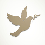 Fototapeta Dinusie - Vector Illustration of a Dove of Peace