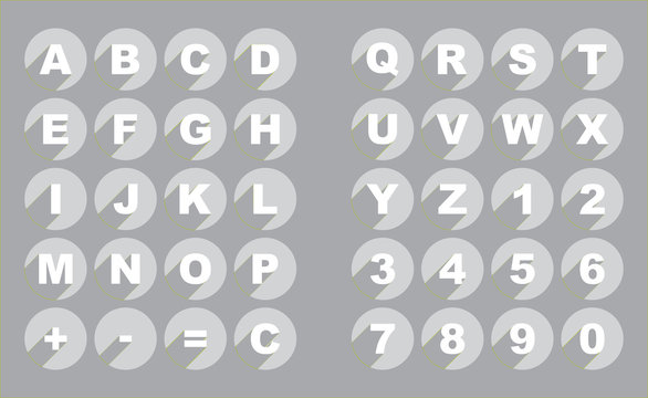 Simply alphabet letters and numbers