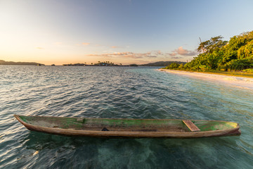 Wall Mural - Traditional wooden canoe