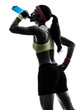 © snaptitude - woman exercising fitness drinking energy drink  silhouette