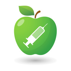 Wall Mural - Apple icon with a syringe