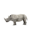 Abstract rhino isolated on a white backgrounds