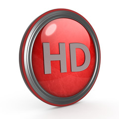 HD circular icon on white background