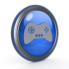 game circular icon on white background