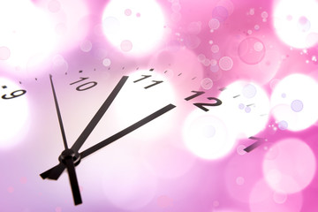 Poster - Clock and abstract background