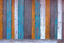 Colorful Wooden Plank Panel