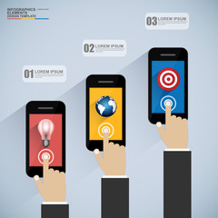 Aufkleber - Flat UI design concepts infographics