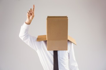 Aufkleber - Anonymous businessman with hand pointing up