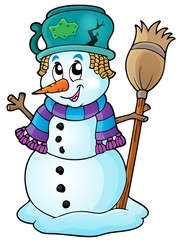 Poster - Winter snowman theme image 6