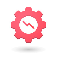 Sticker - Gear icon with a graph