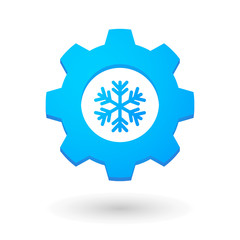 Sticker - Gear icon with a snow flake