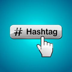 Wall Mural - hashtag web button concept