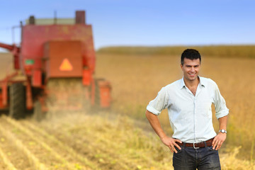 Canvas Print - Soybean harvest